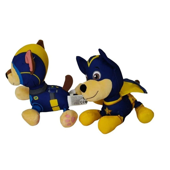 Lot of 2 Spin Master Paw Patrol Chase Dog Puppy Plush Stuffed Animal Toy 2016 - Picture 2 of 6